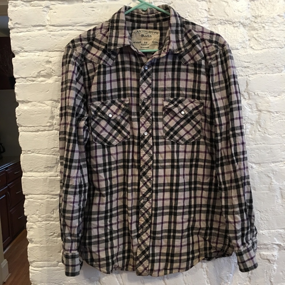 Canyon River Blues flannel button down